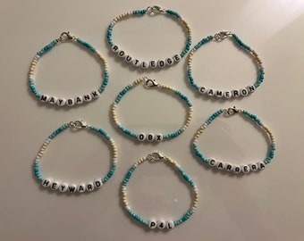 Pulseras de cuentas con temática de Outer Banks