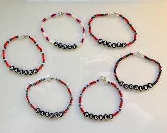 Bracelets de perles sur le thème de Spider-Man