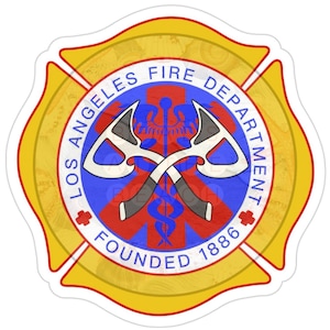 LAFD Logo Kiss-Cut Vinyl Sticker