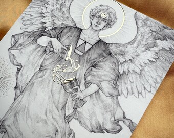 Temperance - Petite impression feuille d'or