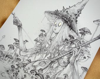Jardin de la magie - Petite impression feuille d'or