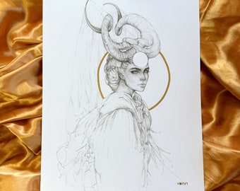Demon's Facade - Golden Print
