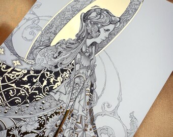 Textiles II - Petite impression feuille d'or