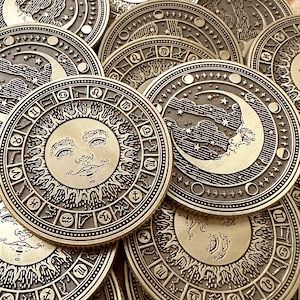 Sonne oder Mond Münze