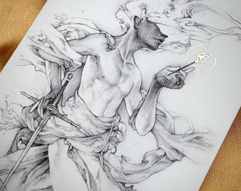 Incinérateur - Petite impression feuille d'or