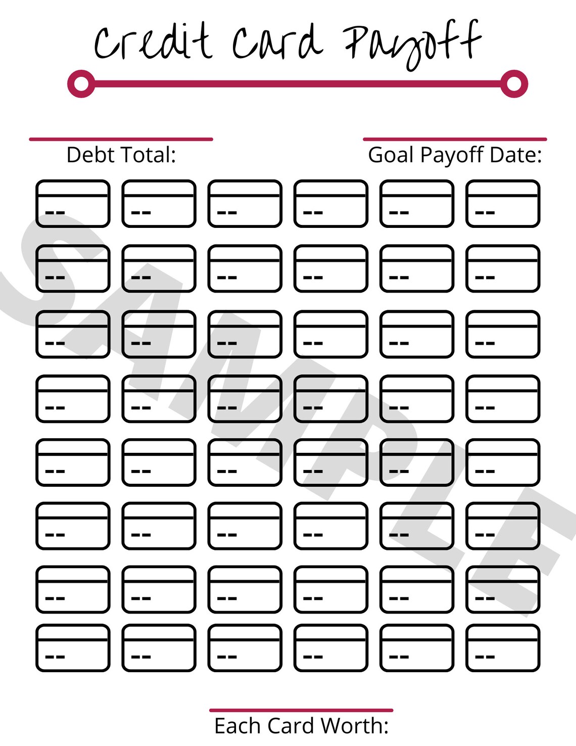 DEBT Payoff, DEBT Tracker, Debt Printables, Debt Tracker Printable - Etsy