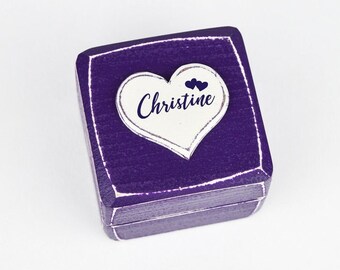 Doos van de Verlovingsring, Voorstel Ring Box, houten ring box, Custom ring box