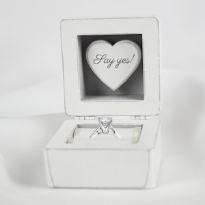 Proposal Ring Box, Engagement Ring Box, Anniversary gifts ring box, Marry me ring box