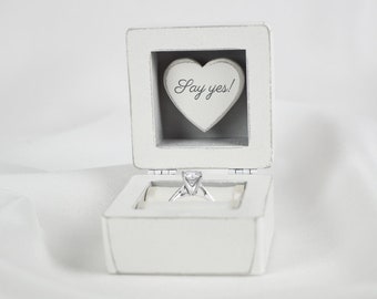 Proposal Ring Box, Engagement Ring Box, Anniversary gifts ring box, Marry me ring box