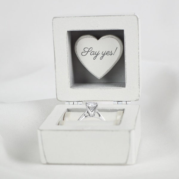 Heirate mich ring box, Verlobungsgeschenk, Vorschlag Ringbox, Verlobungsideen, Sag ja