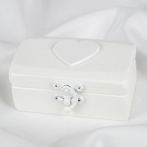 Weiße Ringkästchen, Personalisierte Ring-Kasten, Ringträger-Kästchen, Weiße Ehering-Kästchen, Zeremonie-Ringbox Bild 10