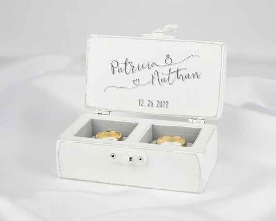 Blush Golden Velvet Wedding Ring Box for Ceremony Triple/double/single,  Boho Glam Ring Boxe His Hers, Luxury Boho Ring Box Custom Colors - Etsy