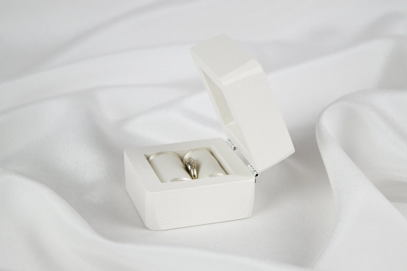 White Engagement Ring Box, Proposal Ring Box, White Ring Box, Custom Engagement Ring Box, Personalized Ring Box image 5