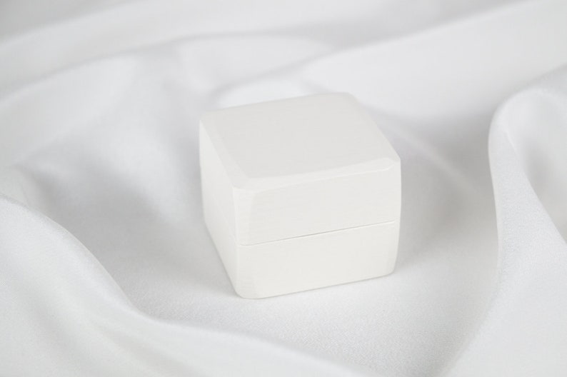 White Engagement Ring Box, Proposal Ring Box, White Ring Box, Custom Engagement Ring Box, Personalized Ring Box image 7