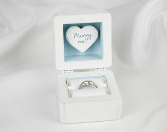Proposal Ring Box, Personalized Engagement Ring Box, Marry me ring box