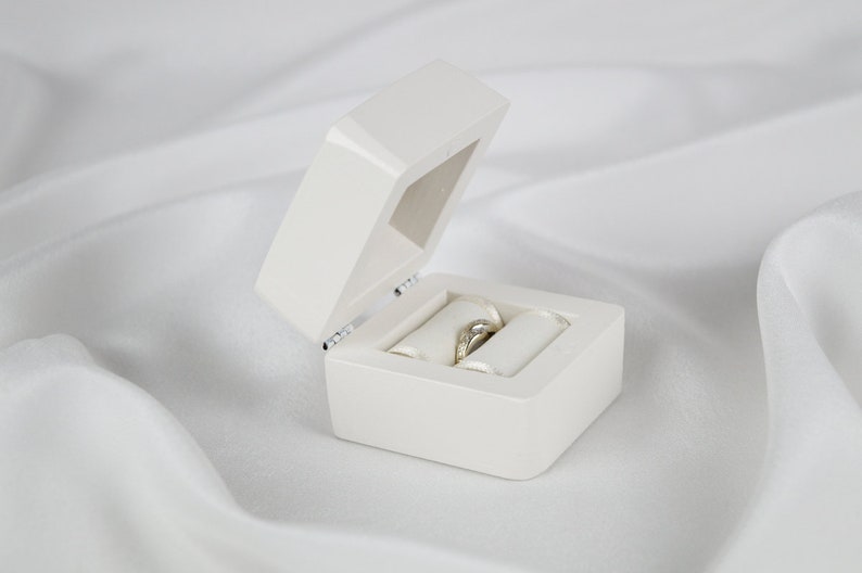 White Engagement Ring Box, Proposal Ring Box, White Ring Box, Custom Engagement Ring Box, Personalized Ring Box image 6