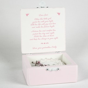 Taufgeschenk Mädchen, Geschenk zur Taufe, Rosenkranzschachtel für die Taufe, Taufgeschenk Mädchen, Patengeschenk, Erstkommuniongeschenk