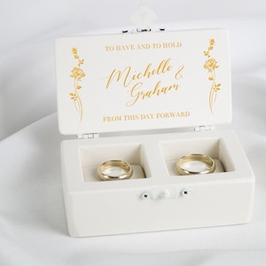 結婚式用リングボックス、結婚式用リングボックス、リングベアラーボックス、パーソナライズされた結婚指輪ホルダー