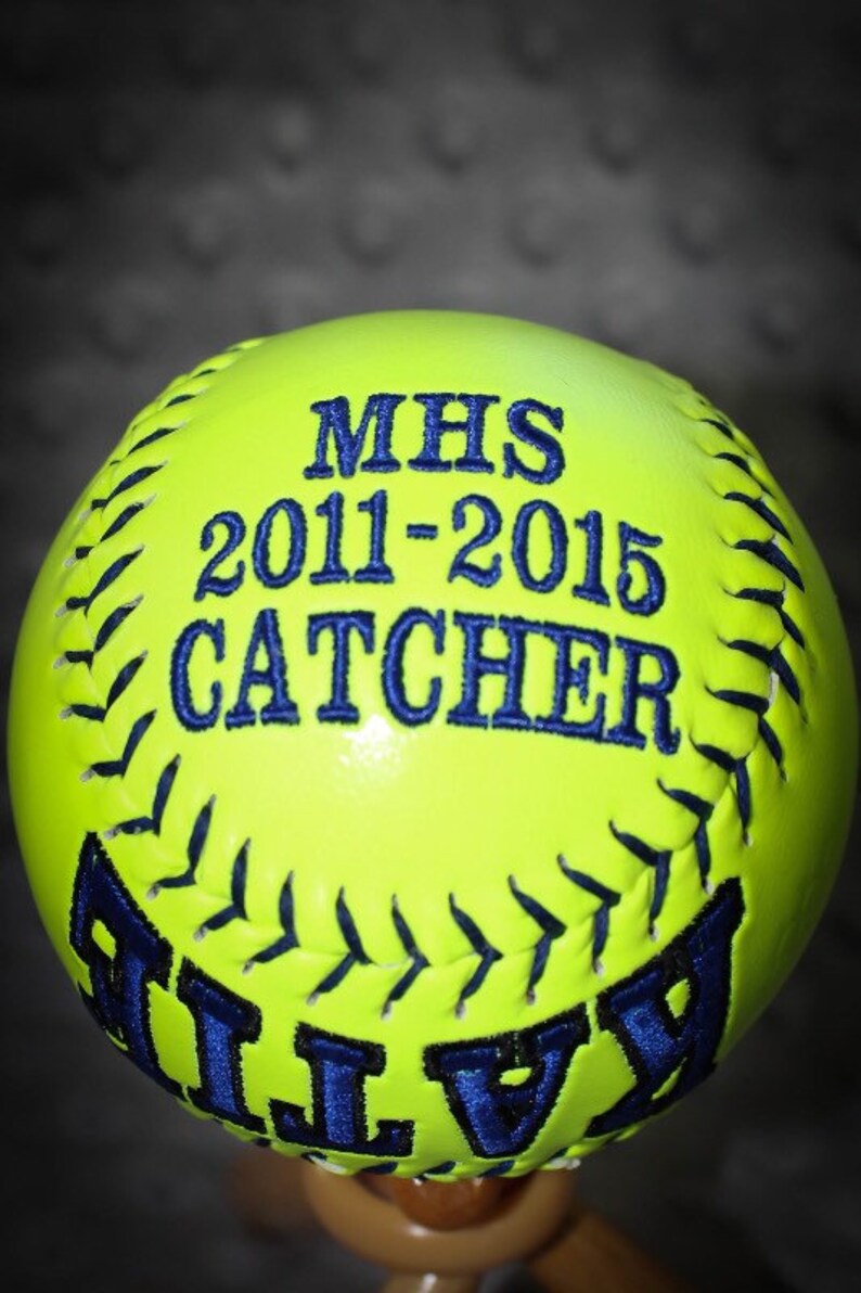 Personalized Softball/Baseball with extra info Etsy