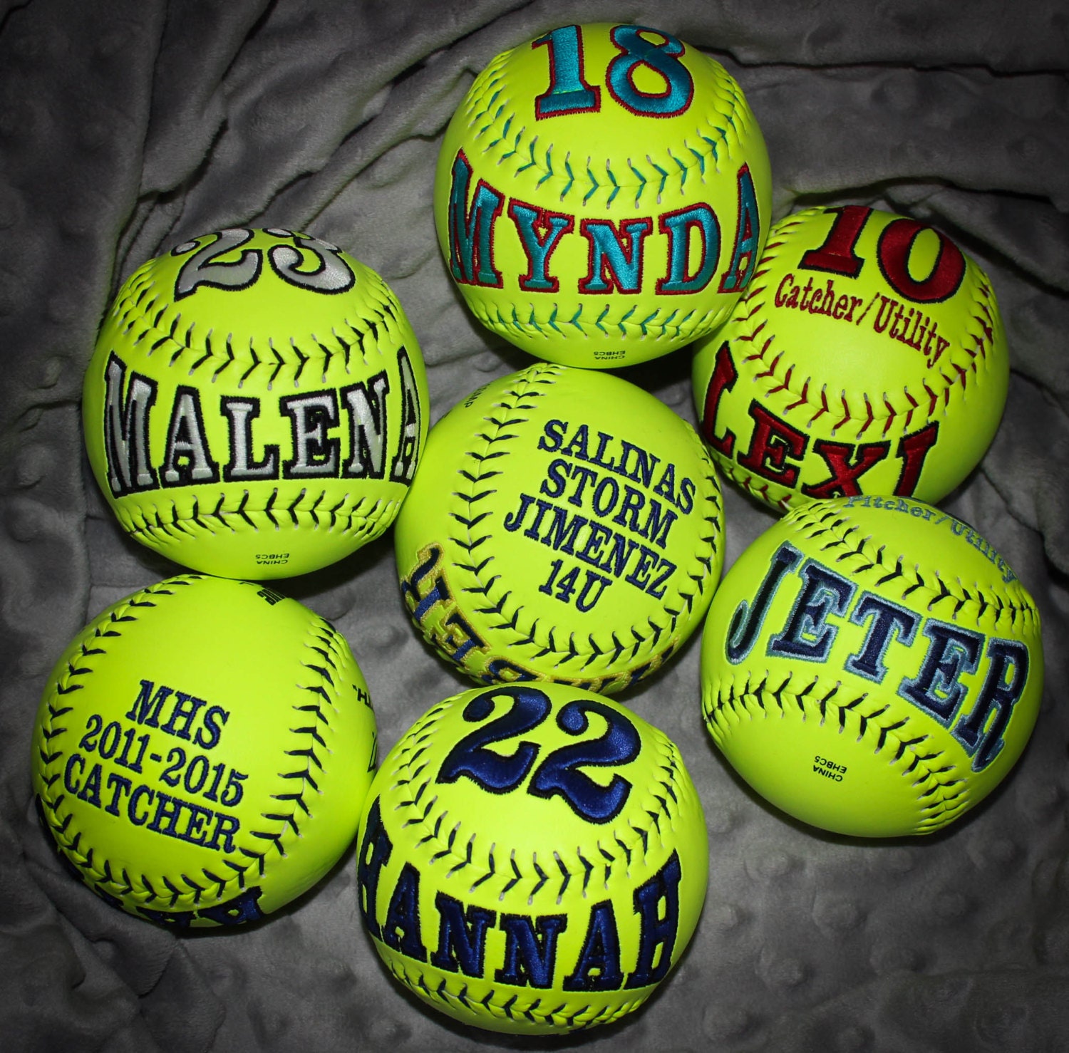 Customized Softballs & Baseballs Etsy