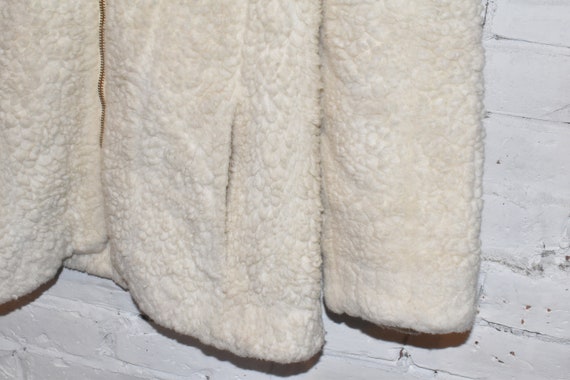 Vintage Faux Shearling TEDDY Winter Jacket Small … - image 4