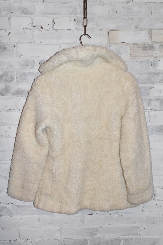 Vintage Faux Shearling TEDDY Winter Jacket Small … - image 8