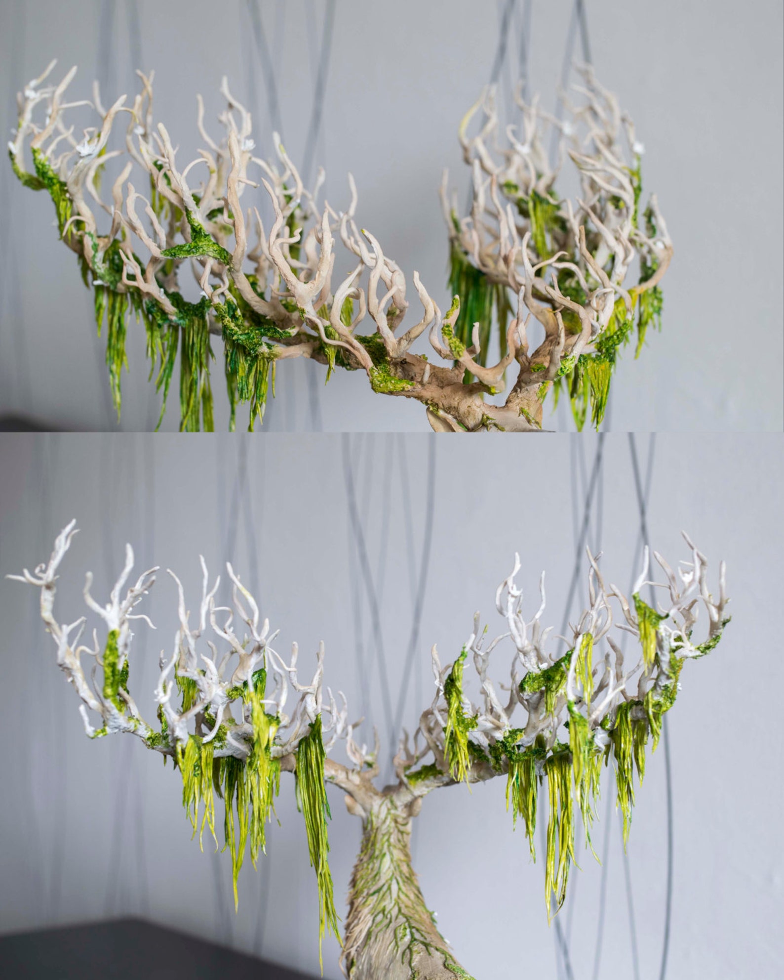 White stag statue handmade OOAK fantasy sculpture stag deer Etsy