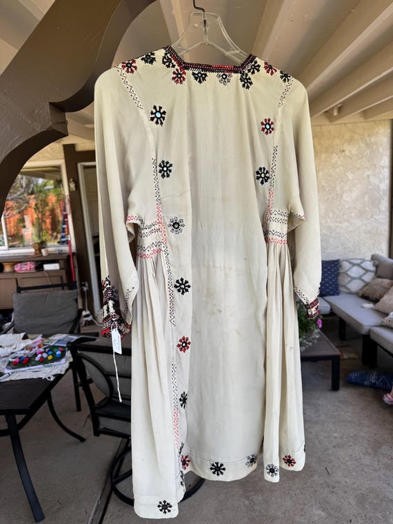 Vintage Hungarian Embroidered Mini Dress - image 5