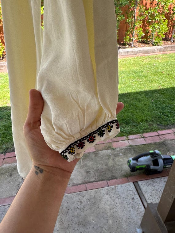 Vintage Hungarian Embroidered Mini Dress - image 5