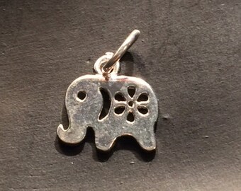 Sterling Silver Little  Elephant Charm