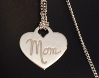 Mother's Day - Mom, I Love You - 2 sided pendant