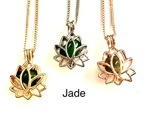 Lotus Flower Jade Necklace