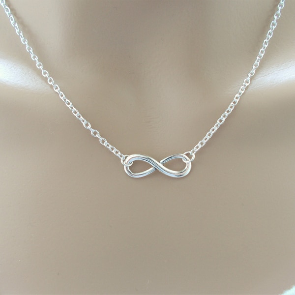 infinity necklace - silver necklace - simple jewellery - infinity jewellery for women - gift for women