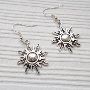 Silver Sun Drop Earrings: Simple jewellery for her