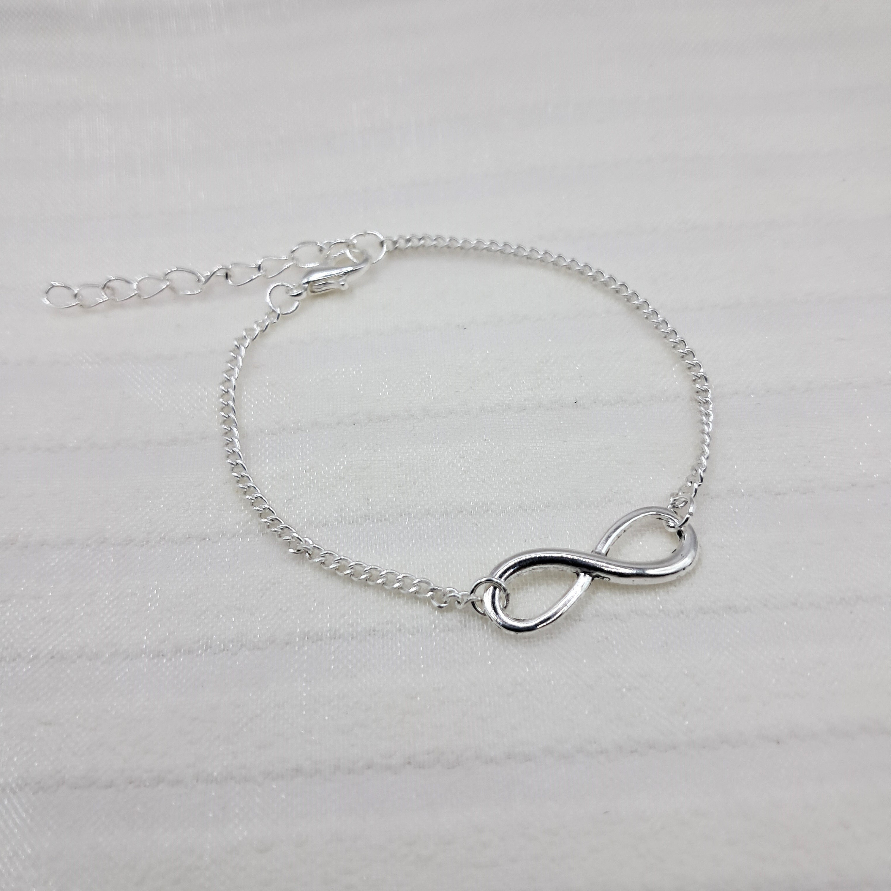 Silver Infinity Bracelet, a Simple Silver Bracelet With Infinity Connector, the Perfect Gift for a Loved One - Etsy Silver Infinity Bracelet, a Simple Silver Bracelet With Infinity Connector, the Perfect Gift for a Loved One - Etsy