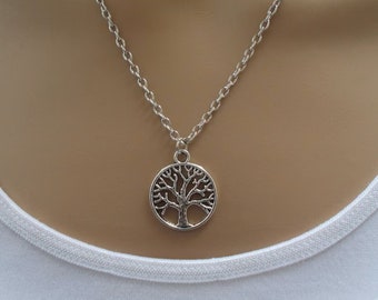 tree of life necklace - silver necklace - simple, understated jewellery for women