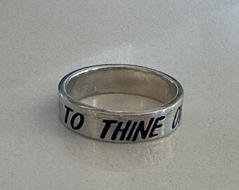 Bague citation de Shakespeare Hamlet comme vous l'aimez Cadeau d'anniversaire inspirant