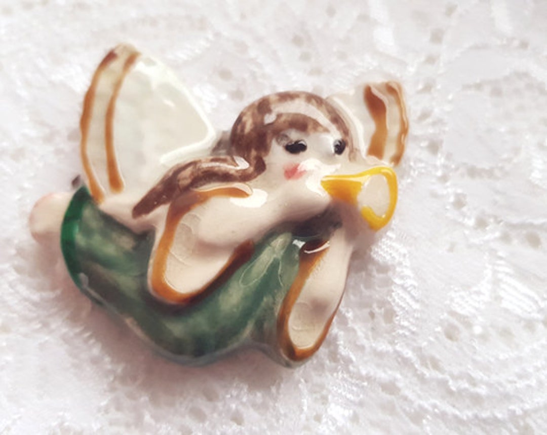 Ceramic Small Angel Fridge Flying Angel, Angel Made