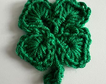 How to Crochet a four-leaf clover.  PDF Pattern