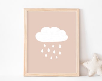 Cloud Nursery Wall Decor Printable Art Baby Nursery Decor Boho Kids Wall Art Cloud Print Baby Printable Bohemian Baby Room Sign