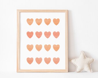 Heart Boho Nursery Print Baby Room Decor Instant Download Playroom Decor Boho Wall Art Nursery Printable Gender Neutral Print