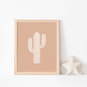 Cactus Nursery Wall Art Boho Nursery Decor Digital Print Bohemian Nursery Art Cactus Wall Art Baby Room Prints Boho Baby Decor image 1