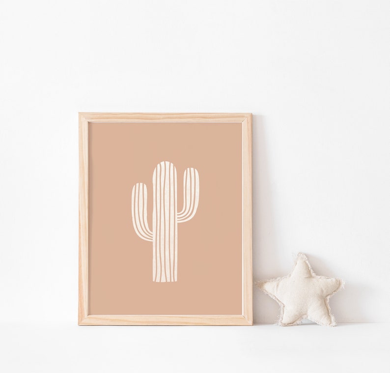 Cactus Nursery Wall Art Boho Nursery Decor Digital Print Bohemian Nursery Art Cactus Wall Art Baby Room Prints Boho Baby Decor image 1