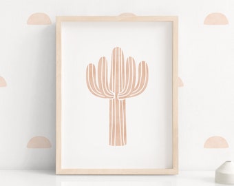 Cactus Nursery Wall Art Boho Nursery Decor Digital Print Bohemian Nursery Art Cactus Wall Art Baby Room Prints Boho Baby Decor