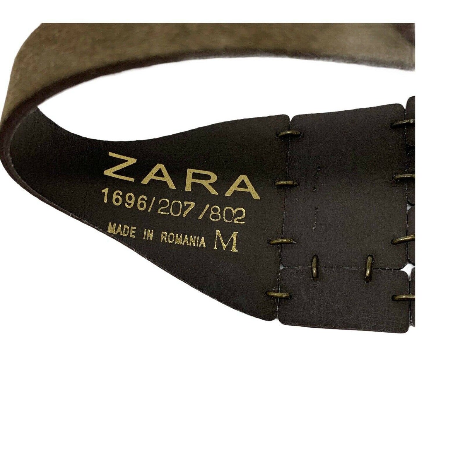 ZARA wide metallic belt womens size medium Etsy