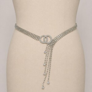 Vintage Chain Belt With Crystals - Etsy display picture 1