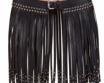 bcbg fringe belt