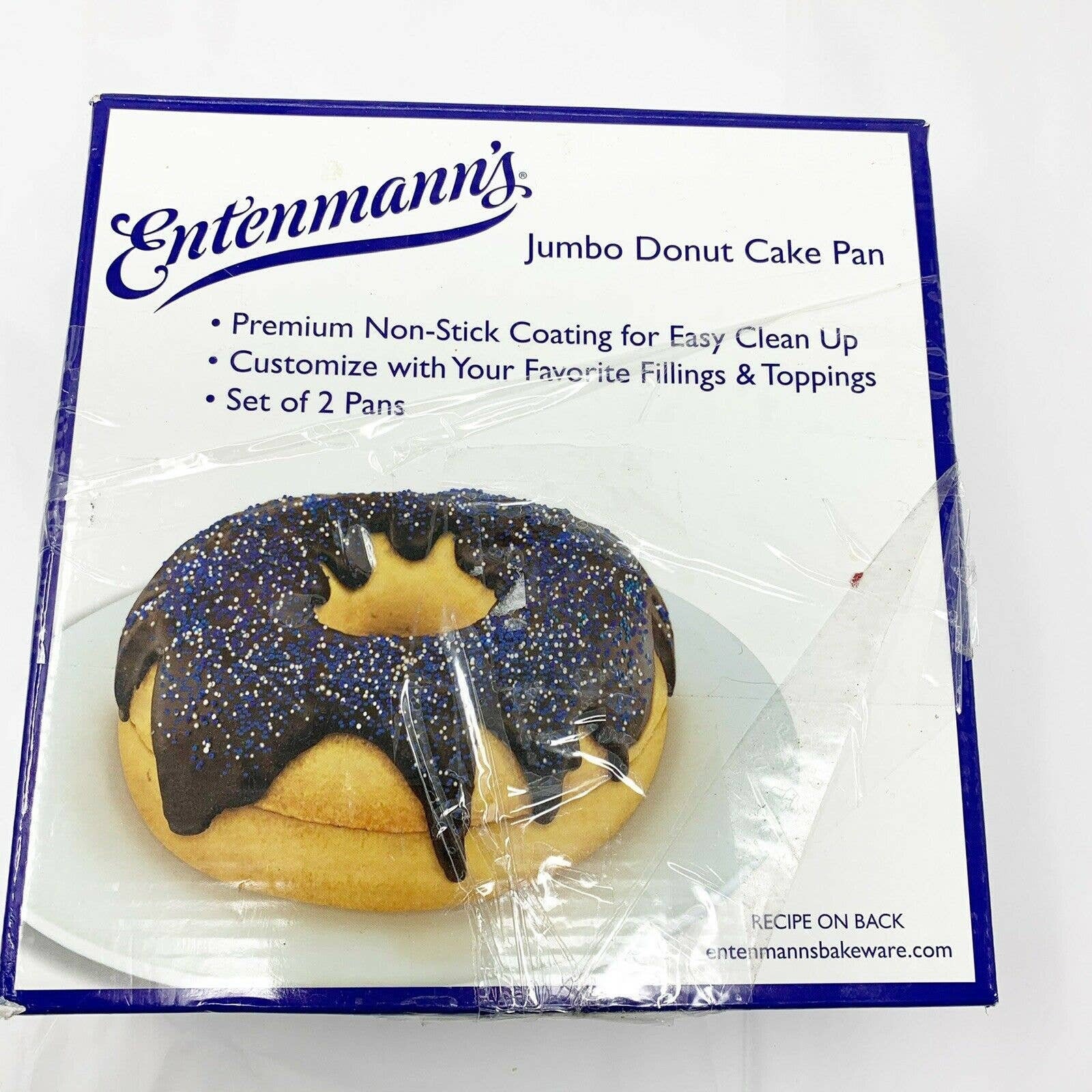 Entenmann's Jumbo Donut Cake Pan 2 Pans Top and Bottom Etsy