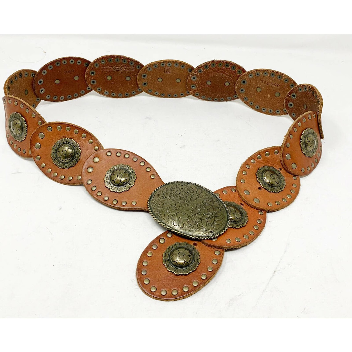 FOSSIL Women's western concho belt size Medium Brown Etsy