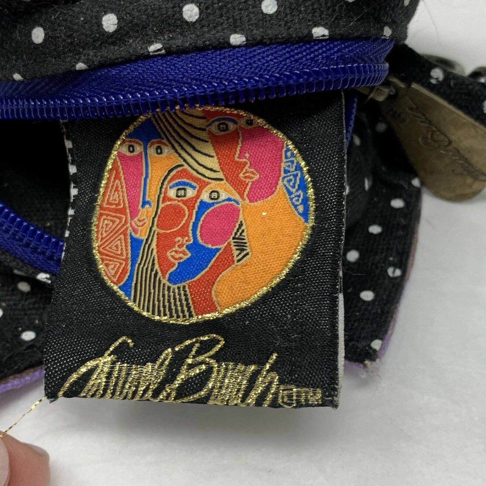 LAUREL BURCH cat face purple clip on wallet coin purse pretty | Etsy